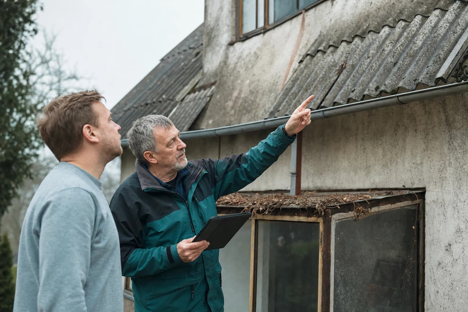 Hausbesitzer entdeckt asbestverdächtiges Material beim Renovieren — Sachverständiger ordnet den Verdacht ein