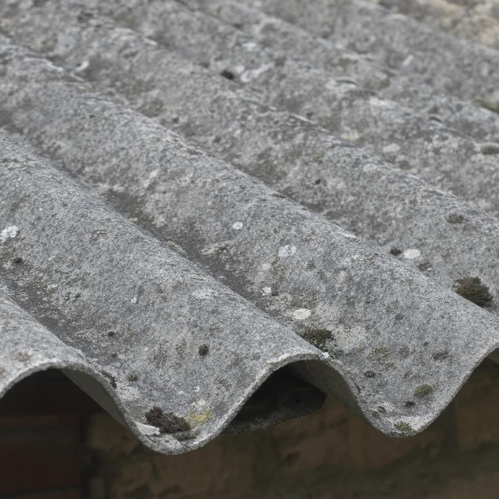 Asbesthaltige Eternit-Wellplatte (Asbestzement-Dachplatte)